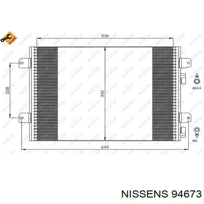94673 Nissens радіатор кондиціонера