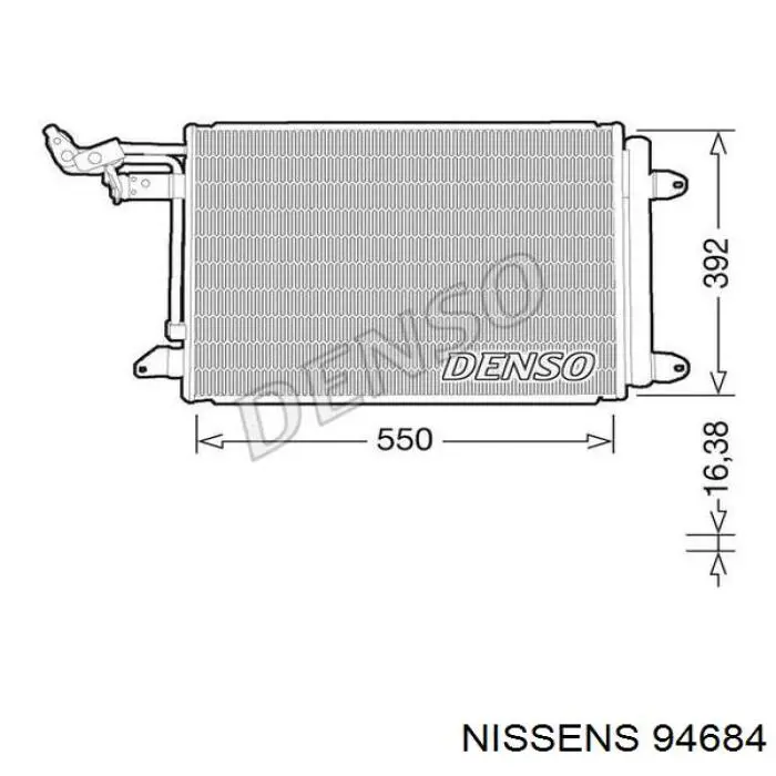Радіатор кондиціонера 94684 Nissens