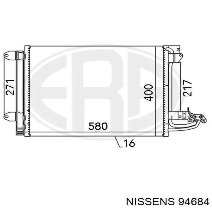 94684 Nissens Конденсатор