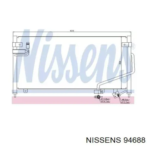 Конденсатор кондиціонера Nissens 94688 ціна, від 73.67 USD