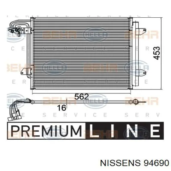 94690 Nissens радіатор кондиціонера
