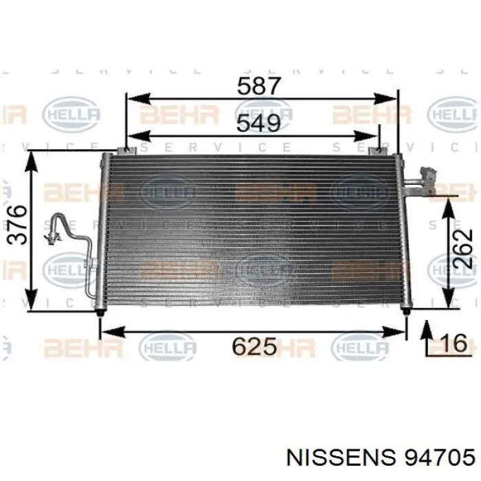 94705 Nissens радіатор кондиціонера
