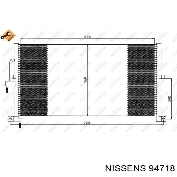 94718 Nissens радіатор кондиціонера