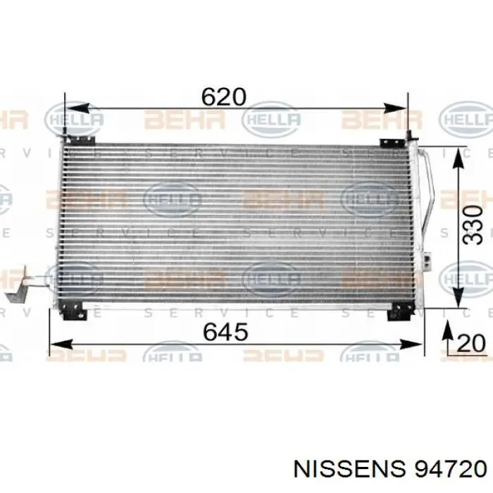 Конденсатор кондиціонера Nissens 94720 ціна, від 77.39 USD