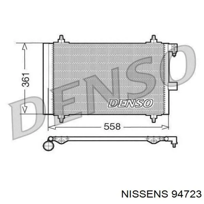 Радіатор охолодження кондиціонера Nissens 94723