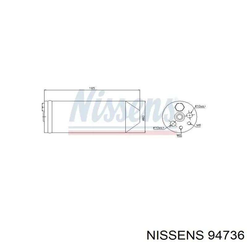 Купити 94736 Nissens Радіатор системи охолодження кондиціонера