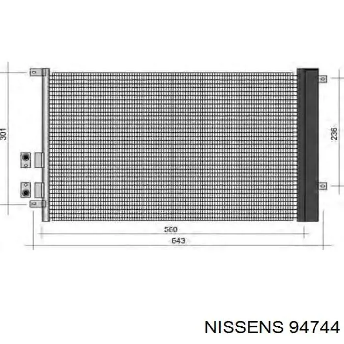 Радіатор кондиціонера 94744 Nissens