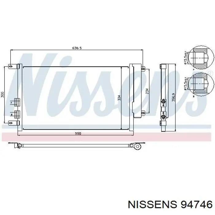 Радіатор кондиціонера 94746 Nissens