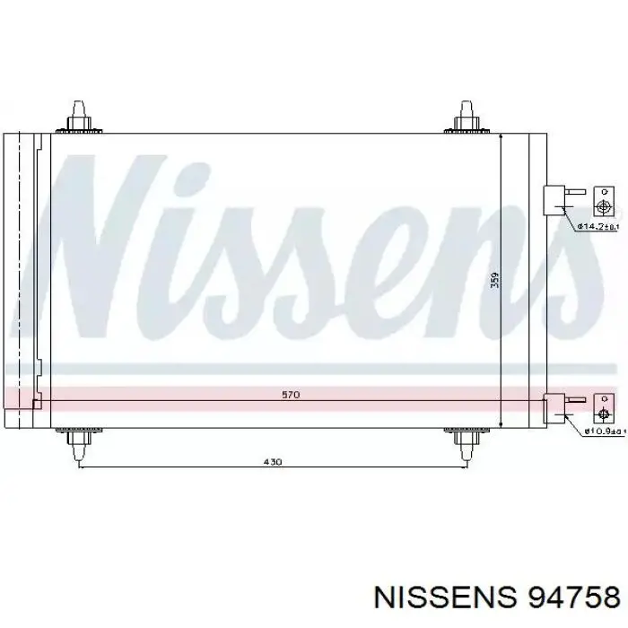 94758 Nissens радіатор кондиціонера