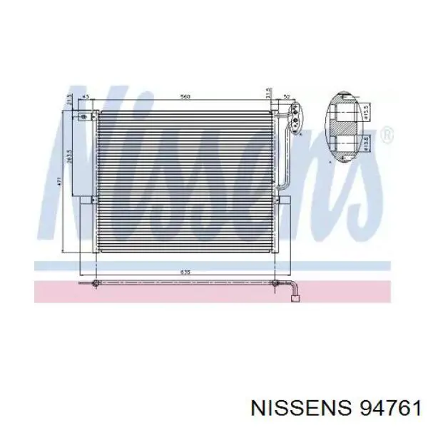 94761 Nissens радіатор кондиціонера