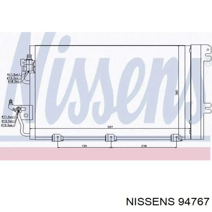 Купити 94767 Nissens Радіатор системи охолодження кондиціонера
