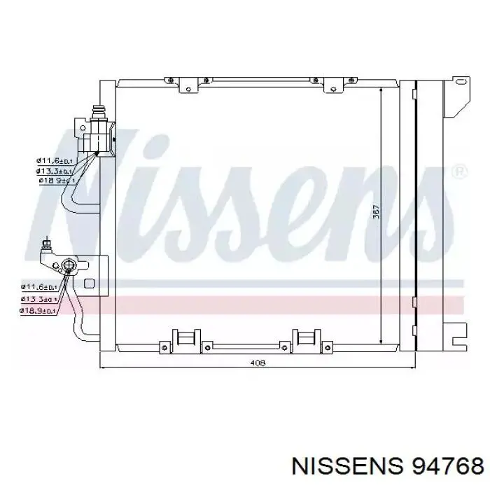 94768 Nissens радіатор кондиціонера