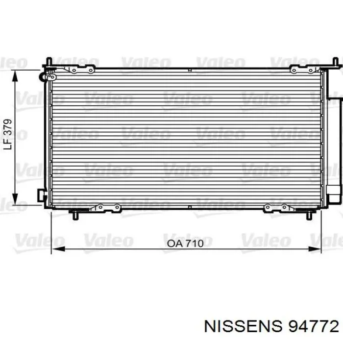 Радіатор кондиціонера 94772 Nissens