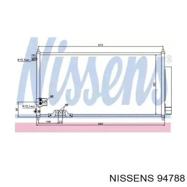 Купити 94788 Nissens Радіатор системи охолодження кондиціонера