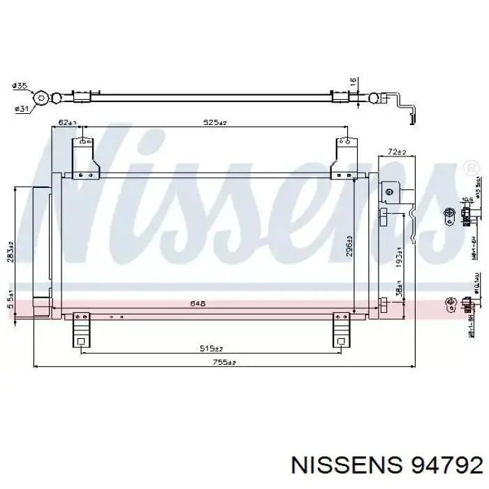 94792 Nissens радіатор кондиціонера