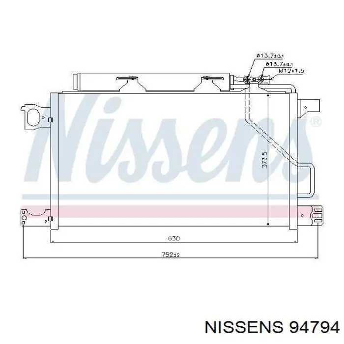 94794 Nissens радіатор кондиціонера