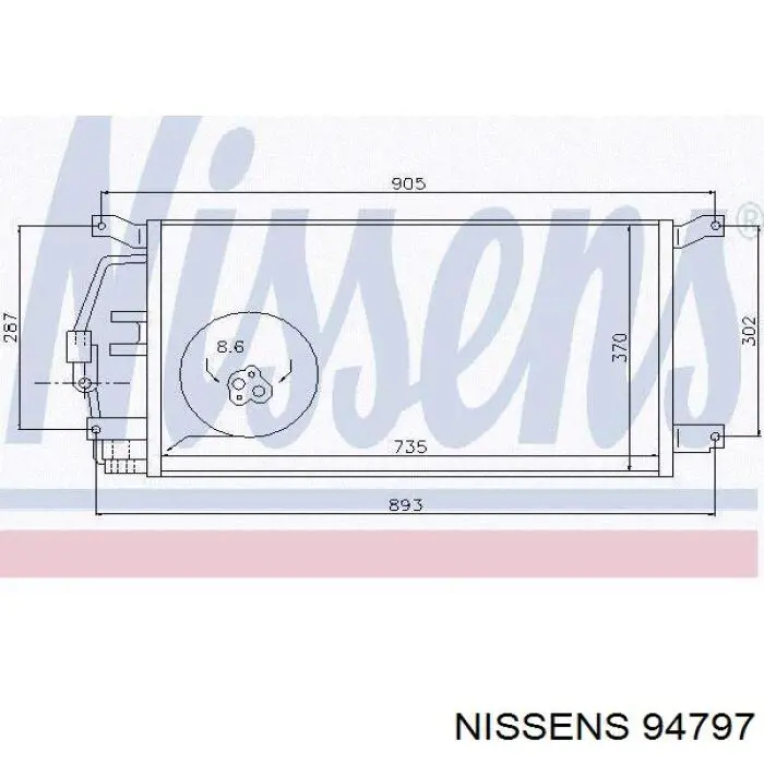 94797 Nissens Конденсатор