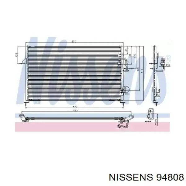94808 Nissens радіатор кондиціонера