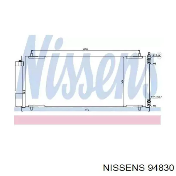 94830 Nissens радіатор кондиціонера