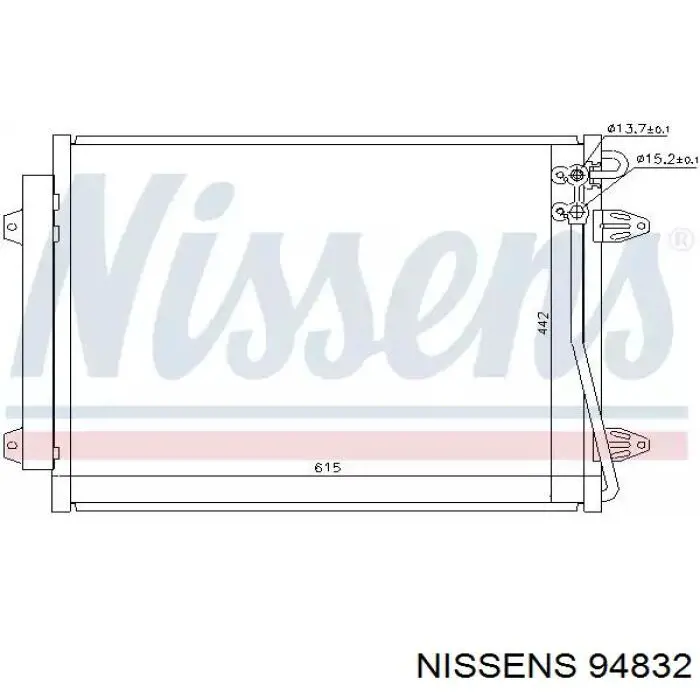 94832 Nissens радіатор кондиціонера
