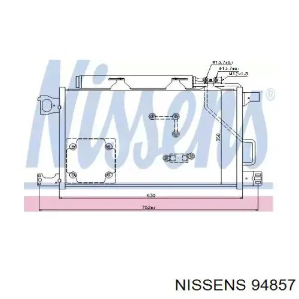 Купити A2035001654 Mercedes Радіатор системи охолодження кондиціонера