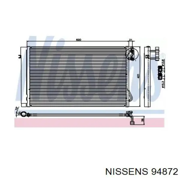 94872 Nissens радіатор кондиціонера