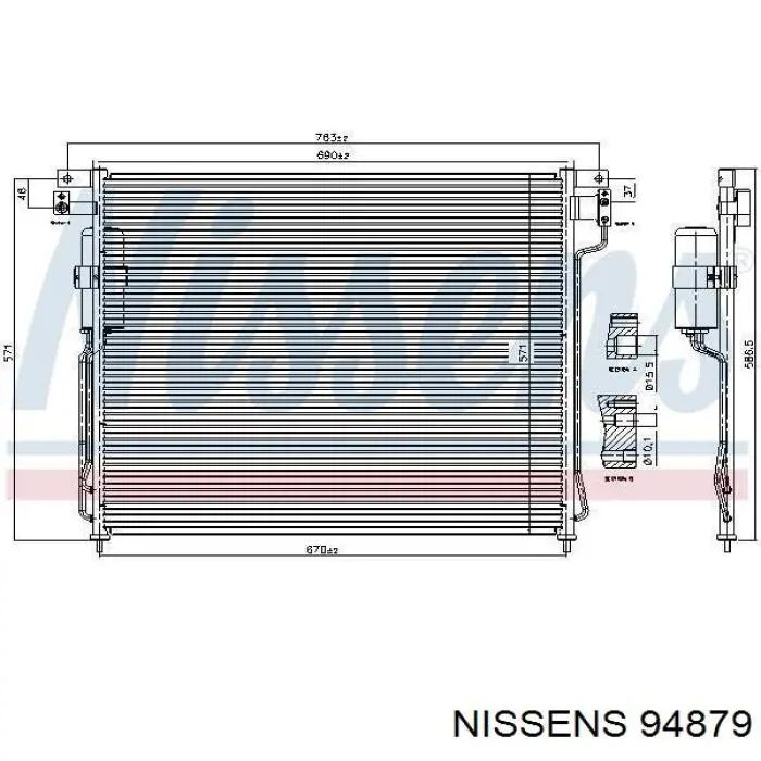 94879 Nissens Конденсатор