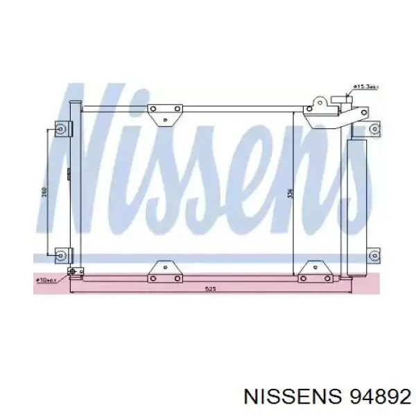 94892 Nissens радіатор кондиціонера