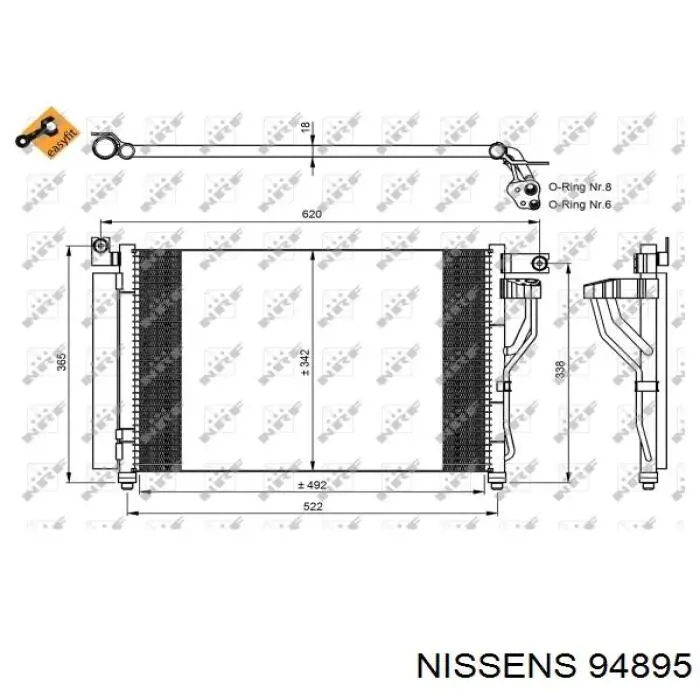94895 Nissens радіатор кондиціонера
