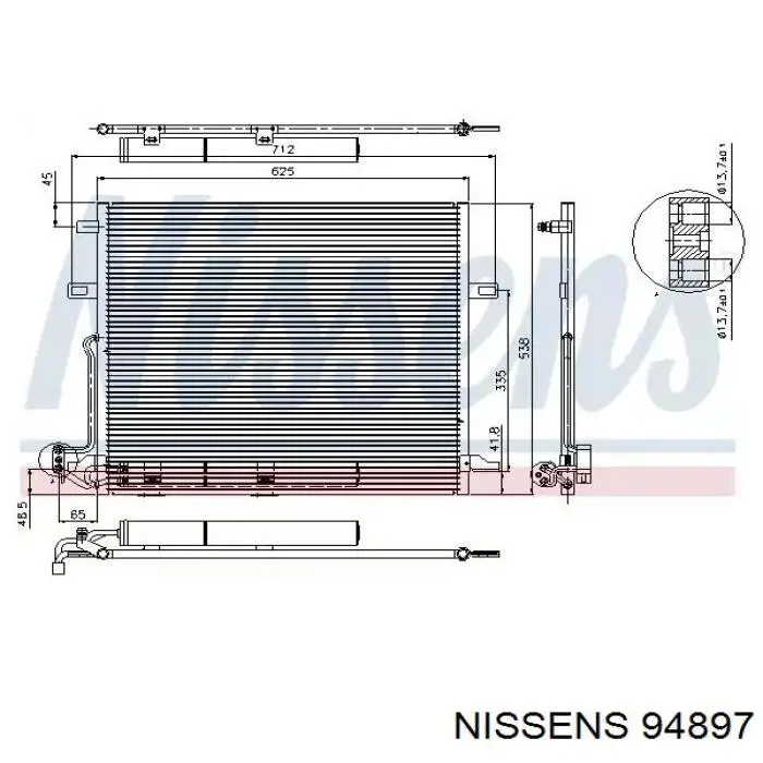94897 Nissens радіатор кондиціонера