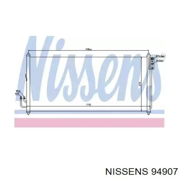 Конденсатор кондиціонера Nissens 94907 ціна, від 73.86 USD