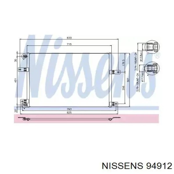 Конденсатор кондиціонера Nissens 94912 ціна, від 71.51 USD