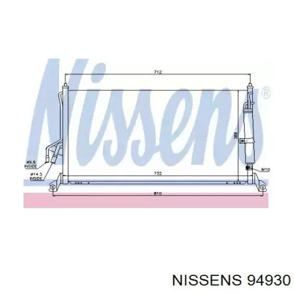 94930 Nissens радіатор кондиціонера