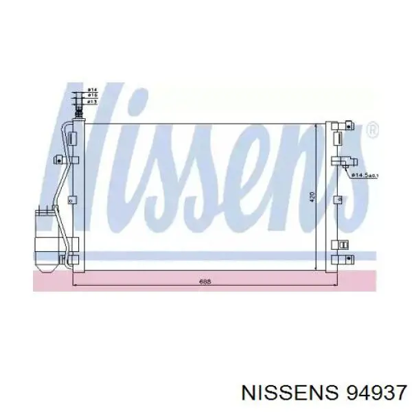 94937 Nissens радіатор кондиціонера