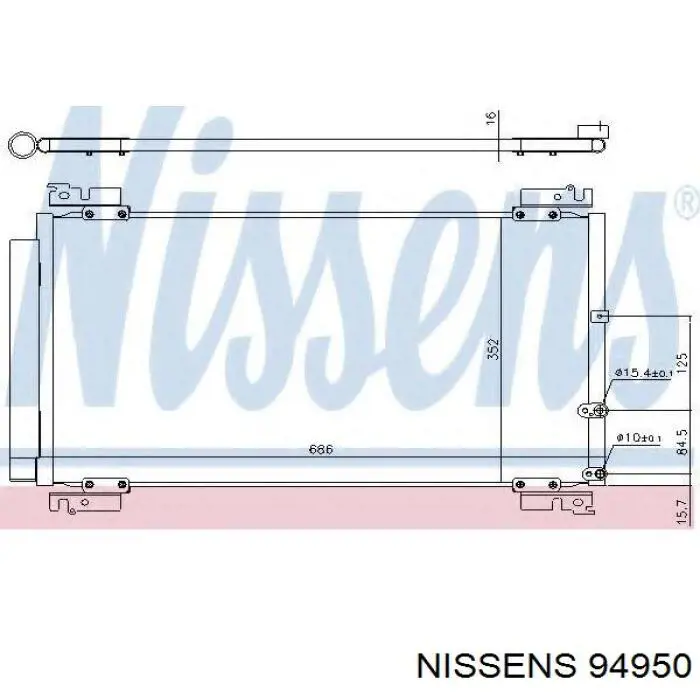 94950 Nissens радіатор кондиціонера