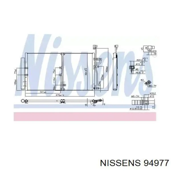Купити 94977 Nissens Радіатор системи охолодження кондиціонера