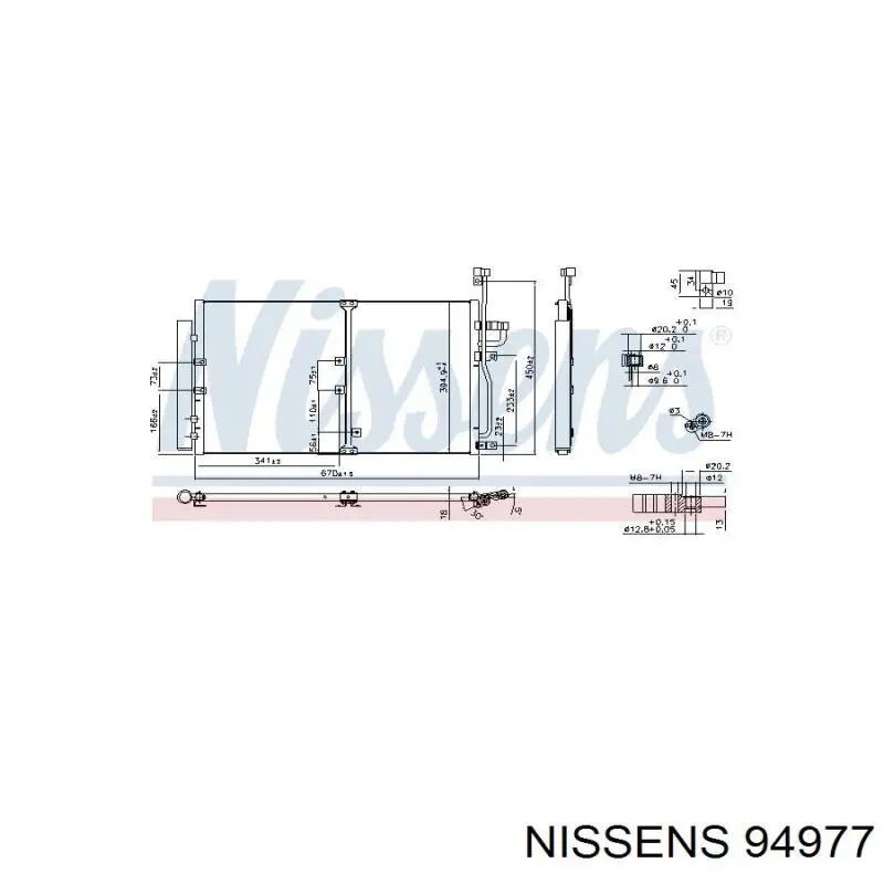 94977 Nissens радіатор кондиціонера