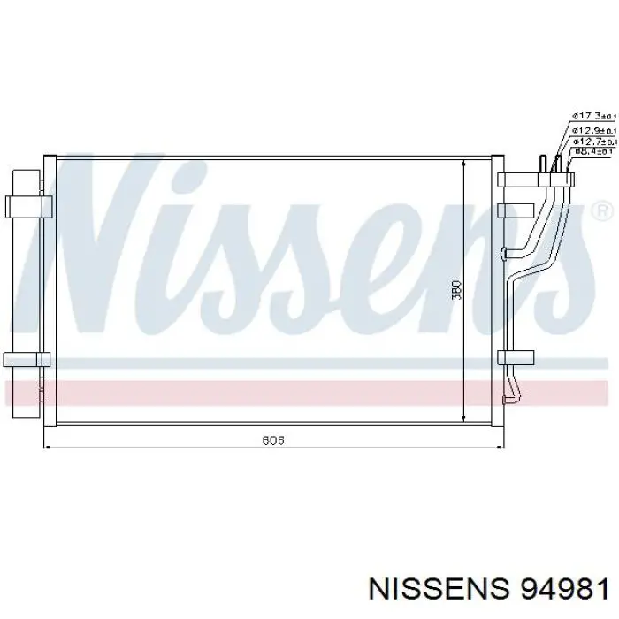 94981 Nissens радіатор кондиціонера