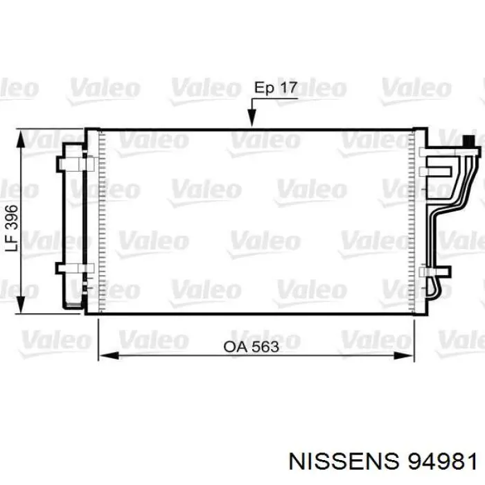 Конденсатор кондиціонера Nissens 94981 ціна, від 69.68 USD