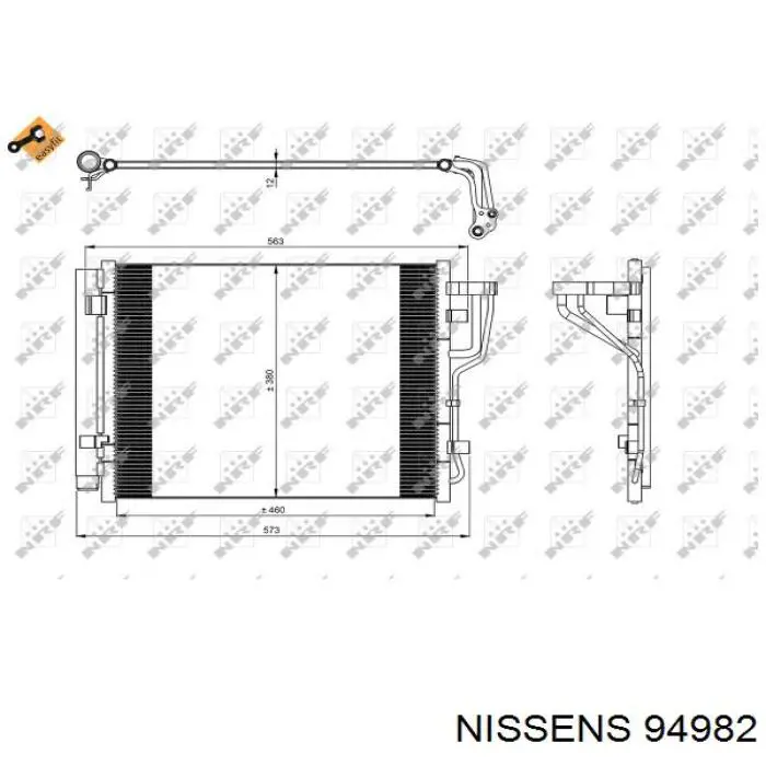 94982 Nissens радіатор кондиціонера
