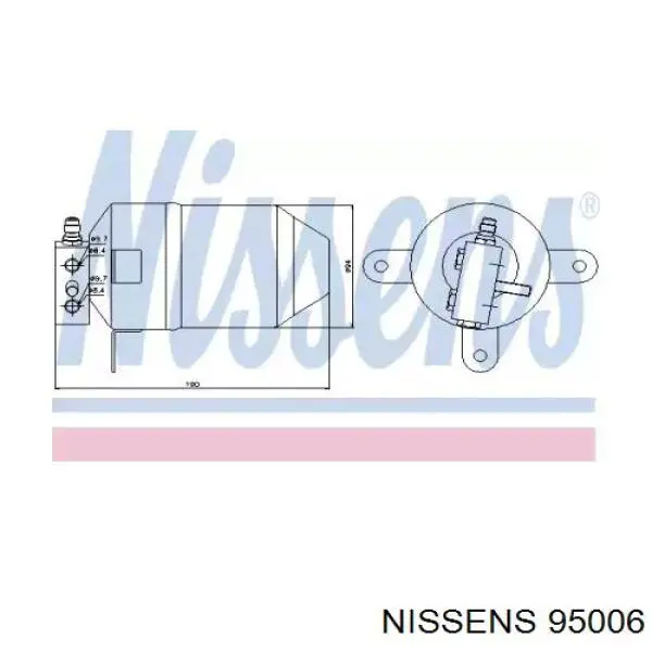 Ресивер-осушувач кондиціонера 95006 Nissens