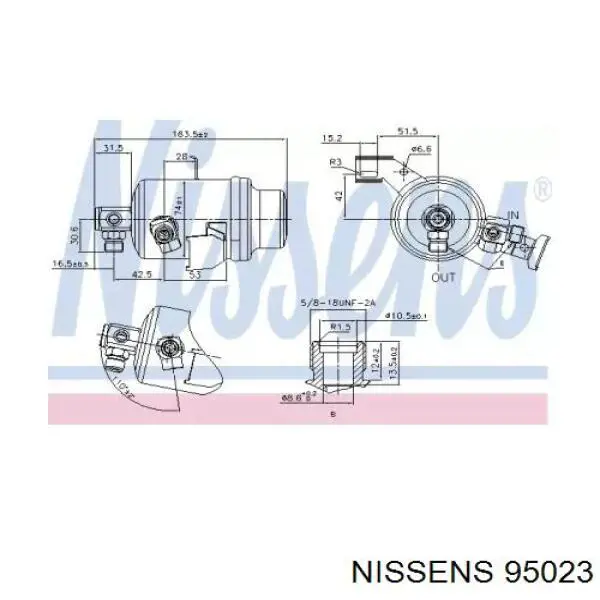 95023 Nissens ресивер-осушувач кондиціонера