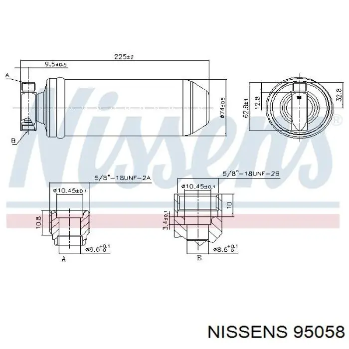 95058 Nissens ресивер-осушувач кондиціонера