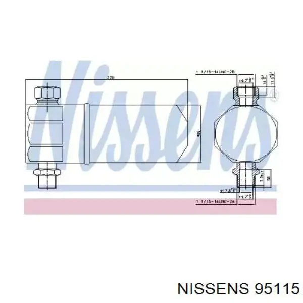 95115 Nissens ресивер-осушувач кондиціонера