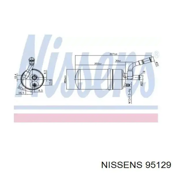 95129 Nissens ресивер-осушувач кондиціонера