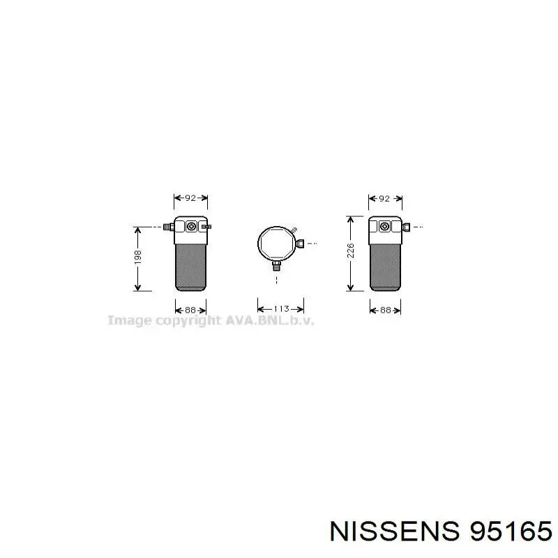 95165 Nissens ресивер-осушувач кондиціонера