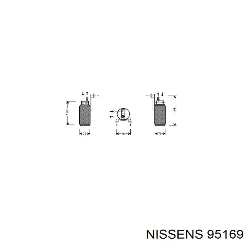 Ресивер-осушувач кондиціонера 95169 Nissens