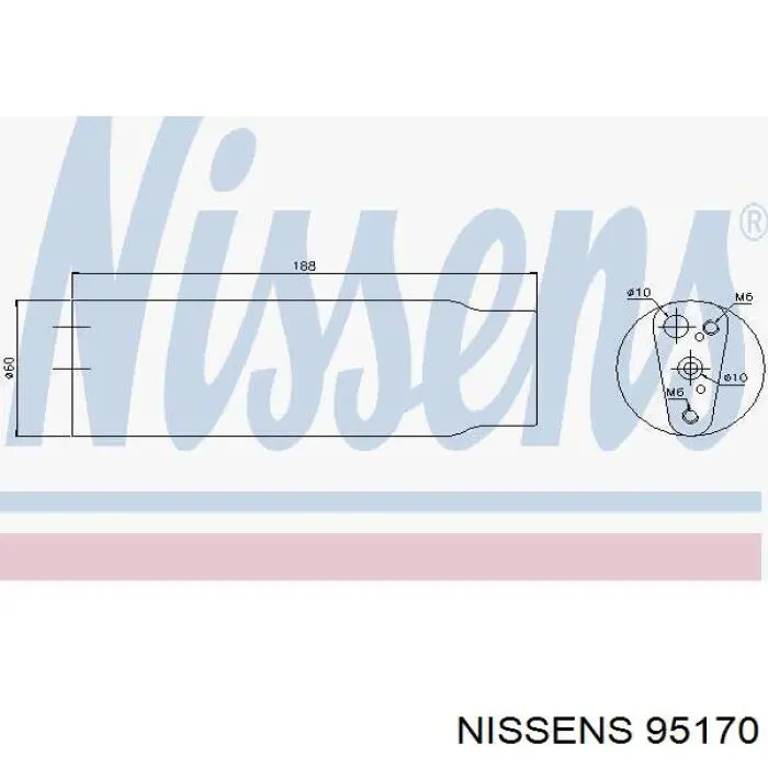 95170 Nissens ресивер-осушувач кондиціонера