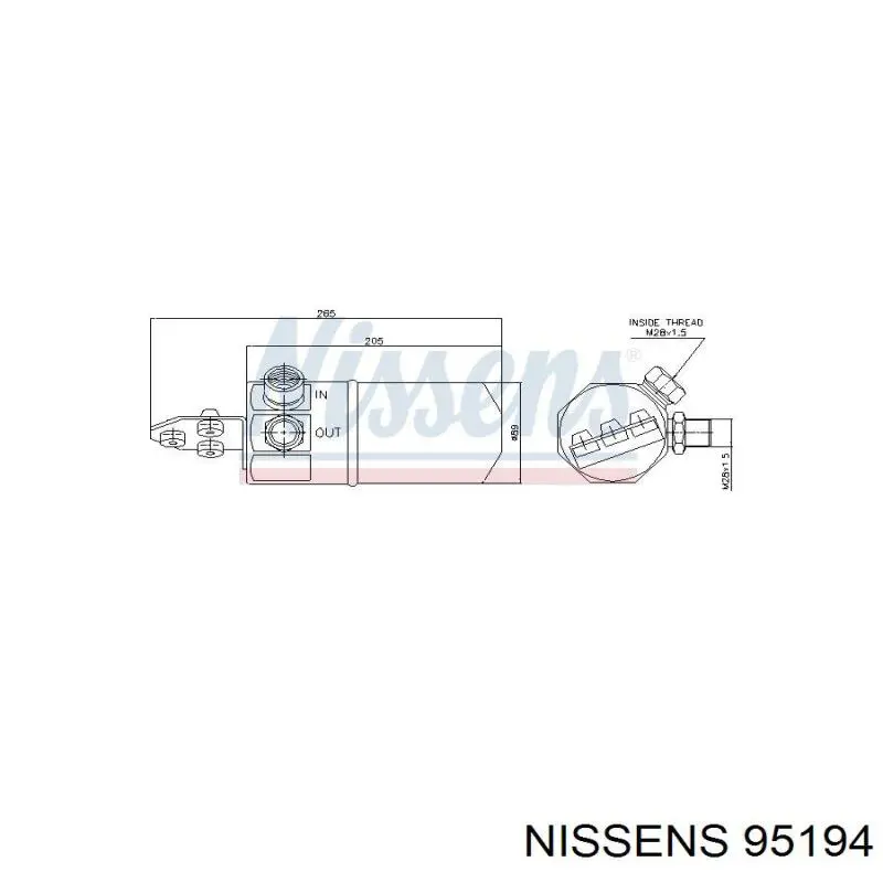 Ресивер-осушувач кондиціонера Nissens 95194 ціна, від 20.41 USD