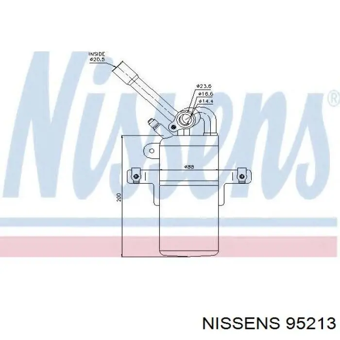 95213 Nissens ресивер-осушувач кондиціонера
